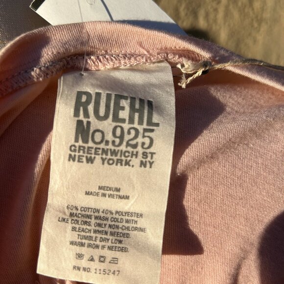 Y2K Deadstock Ruehl N. 925 by Abercrombie & Fitch Pink Top M NWT - Picture 4 of 4